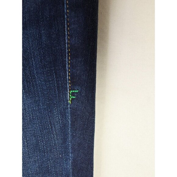 Frame 29X31 Womens Le Skinny De Jeanne Augusta Blue Denim Embroidered Logo Jeans - Picture 10 of 14